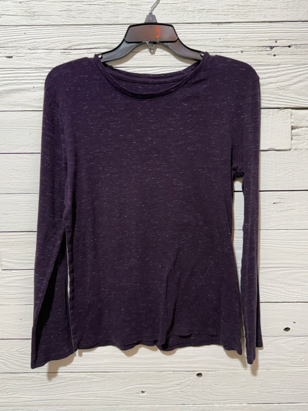 Merona Long Sleeve Crewneck Top - Deep Purple Large Womenswear